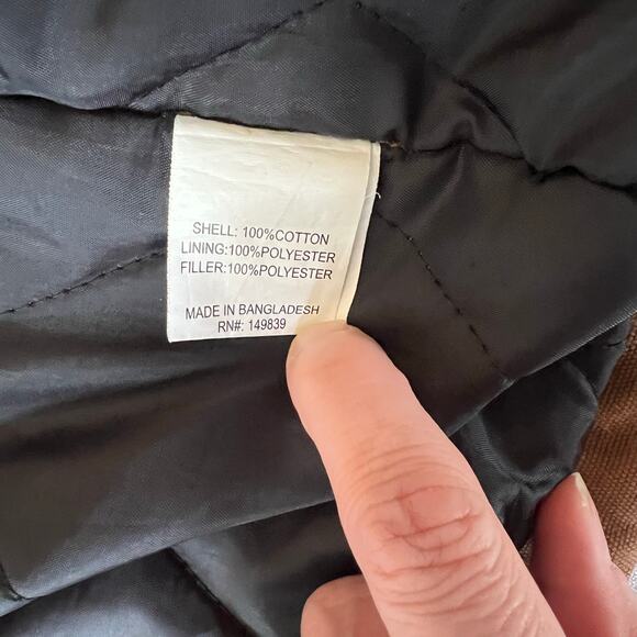 Buffalo Outdoors Men’s 2XL Brown Canvas Work Jacket w/ Gray Sweatshirt Hood - Picture 15 of 16